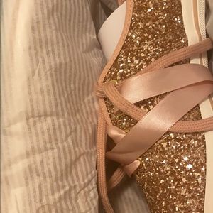 Keds kate spade rose gold glitter